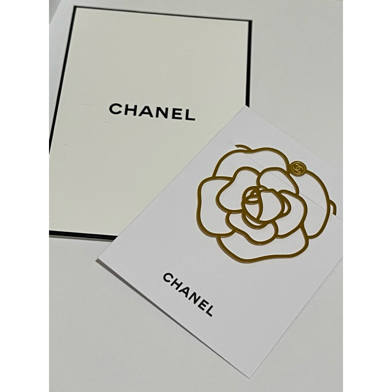 【全新】 Chanel 香奈兒金色山茶花書籤 山茶花 書籤 香奈兒書籤  金色鏤空山茶花書籤