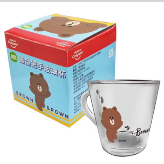 LINE FRIENDS 造型把手玻璃杯
