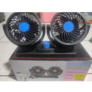 雙頭風扇 /車用家用風扇/夏季風扇 /USB供電/5V風扇 /360°旋轉電風扇/汽車風扇/2檔風速調節/小風扇（全新）