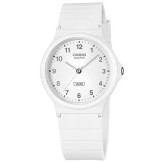 CASIO 卡西歐 / 簡約百搭 數字時標 日本機芯 橡膠手錶 白色 / MQ-24B-7B / 33mm