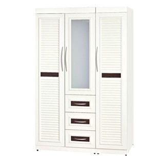 出清展示品 南亞塑鋼白色4.5尺衣櫃