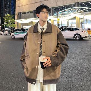 男生外套 男生寬鬆潮外套 美式復古風 男士飛行服外套 韓版外套 飛行服夾克 男士潮流上衣 時尚氣質 男生春秋外套 日韓風