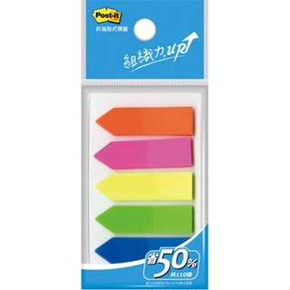3M Post-it 利貼 584-5 五色利貼箭頭螢光標籤 可再貼螢光標籤
