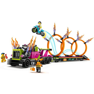 玩具研究中心 現貨 樂高 LEGO 積木 城市系列 -特技卡車和火圈挑戰組60657