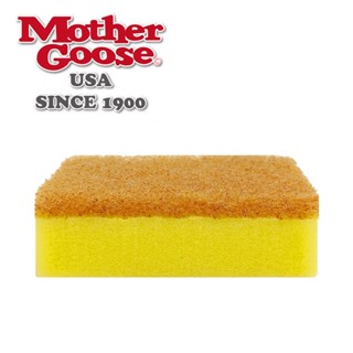 【美國MotherGoose 鵝媽媽】清潔專用海綿菜瓜布-琥珀色 1入組 適用不沾鍋 刷碗布 洗碗 洗鍋