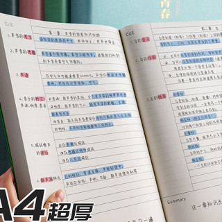 ✨🎇可開發票#A4康奈爾筆記本 加厚軟皮高顔值思維導圖 筆記本 紀錄本 記事本 5r記憶法高效學習大本子 手帳 筆記文具