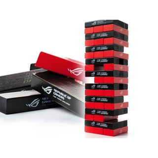現貨】全新 ROG 玩家共和國 木質 疊疊樂 JENGA 桌遊 54片/盒【原廠盒裝 平衡積木 抽抽樂