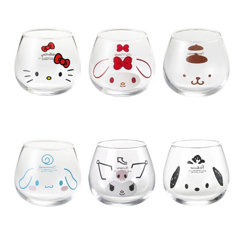 【日本 sanrio 】 三麗鷗 牛奶玻璃杯 (6款可選) 玻璃杯 咖啡杯 kitty 庫洛米 布丁狗 大耳狗 美樂蒂