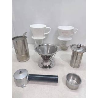 日本bonmac V型磁器 咖啡濾杯 不鏽鋼茶漏濾 不鏽鋼茶漏濾 A 伊瑪304真空咖啡杯