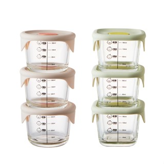 樂扣樂扣 寶寶副食品耐熱玻璃調理盒230ml-3入組(2款可選)副食品分裝盒【麗兒採家】