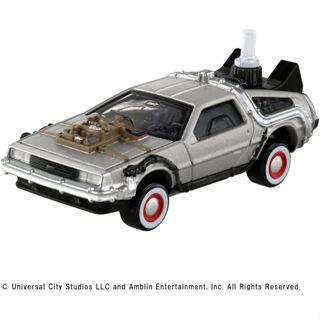 多美TOMICA Premium 無極限 回到未來 Part3 時光機 鐵道車輪裝版 豬帽子模型玩具