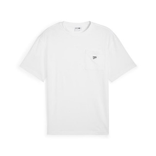 PUMA 短袖上衣 流行系列Downtown短袖T恤(N) 中性款 62675802 白色