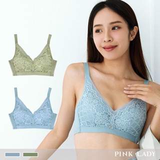 Pink Lady BC罩杯 青空春野 無鋼圈內衣 均勻微加厚襯墊 無痕側背片 集中包覆內衣 成套內衣 8315