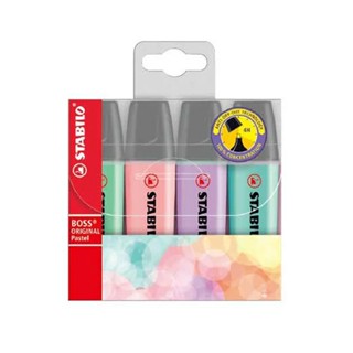 STABILO 德國思筆樂 BOSS ORIGINAL Pastel 波士馬卡龍色系經典螢光筆 4色/6色組 / 盒