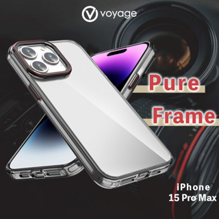 【VOYAGE】適用 iPhone 15 Pro Max(6.7") 抗摔防刮保護殼-Pure Frame 透黑