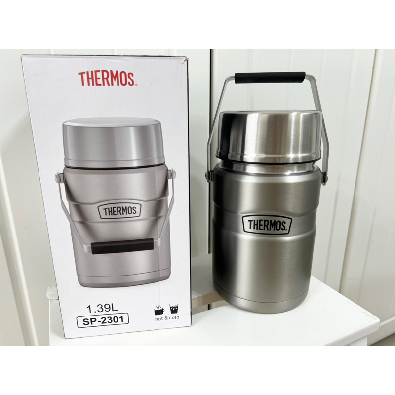 THERMOS膳魔師1.39L不銹鋼可提式食物保溫罐 SP-2301