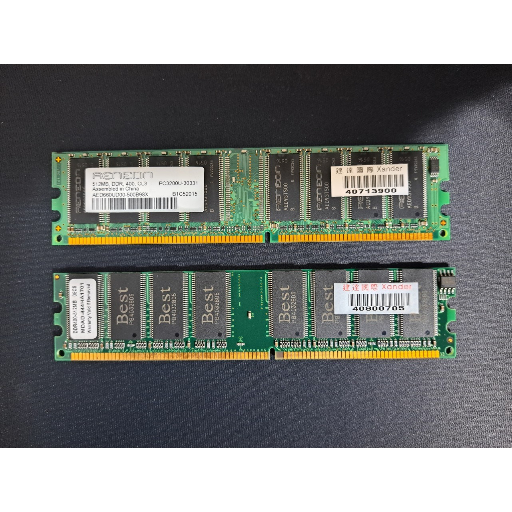 DDR400/512MB 電腦記憶體 2入