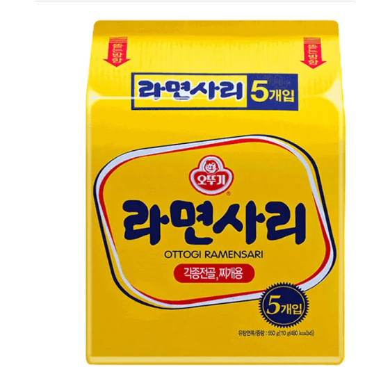 韓國不倒翁(OTTOGI)Q拉麵(純麵條)110gx5包/袋