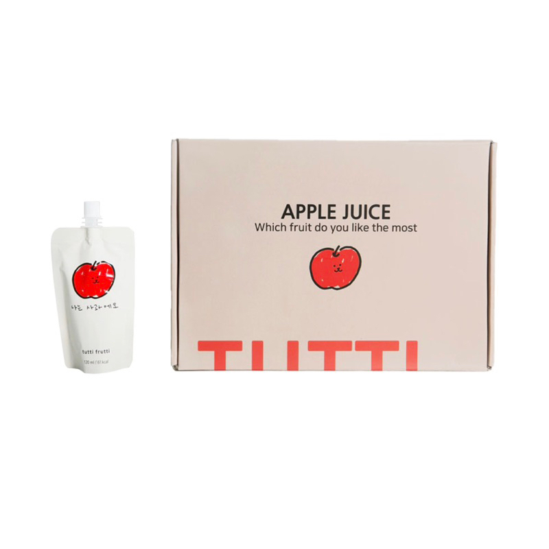 「まる子嚴選-食品系列」Tutti Frutti 袋裝蘋果汁 120ml*30入裝