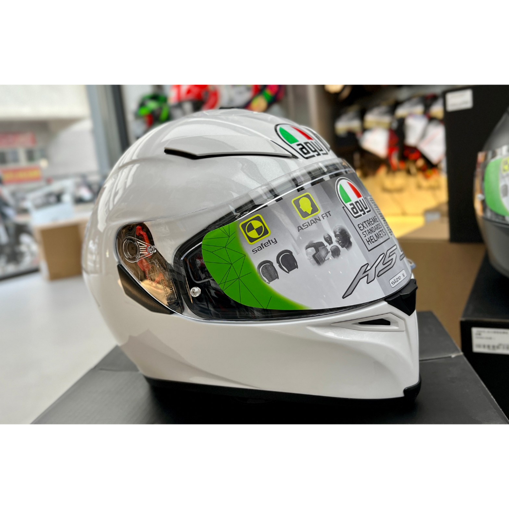 『Riderment』實體店面✨現貨✨AGV K5S White 亮白 全罩式安全帽AGV 亞洲版頭型 複合纖維 內墨鏡