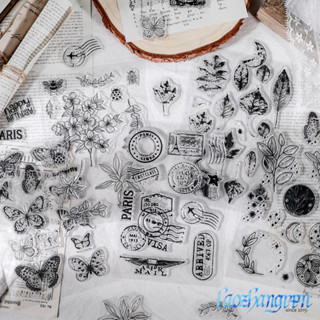 【老帳仁】復古系列水晶印章 - 透明印章 矽膠印章 字母印章 數字印章 復古印章 裝飾印章
