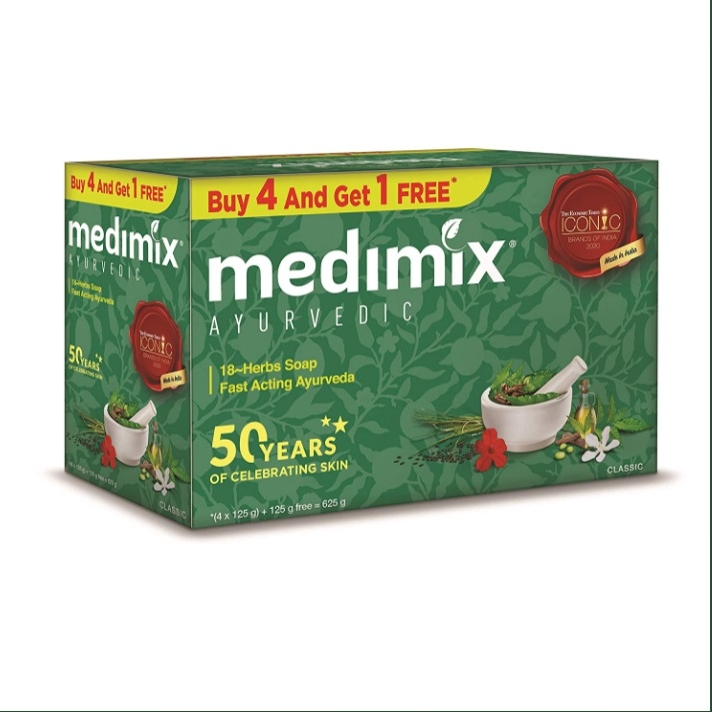 【小正藥師】印度 Medimix 阿育吠陀 百年經典美膚皂 125gX5入特惠組  手工皂 精油皂 印度皂