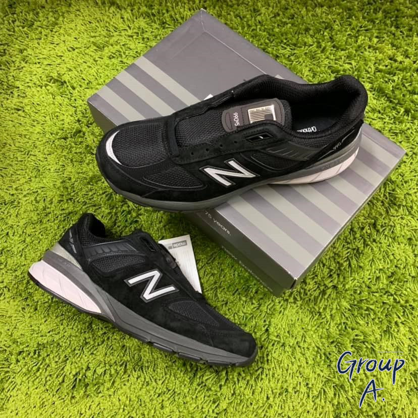 【GROUP A】NEW BALANCE 990 V5 黑灰 麂皮 美製 紅V 國旗標 復古 慢跑鞋 M990BK5