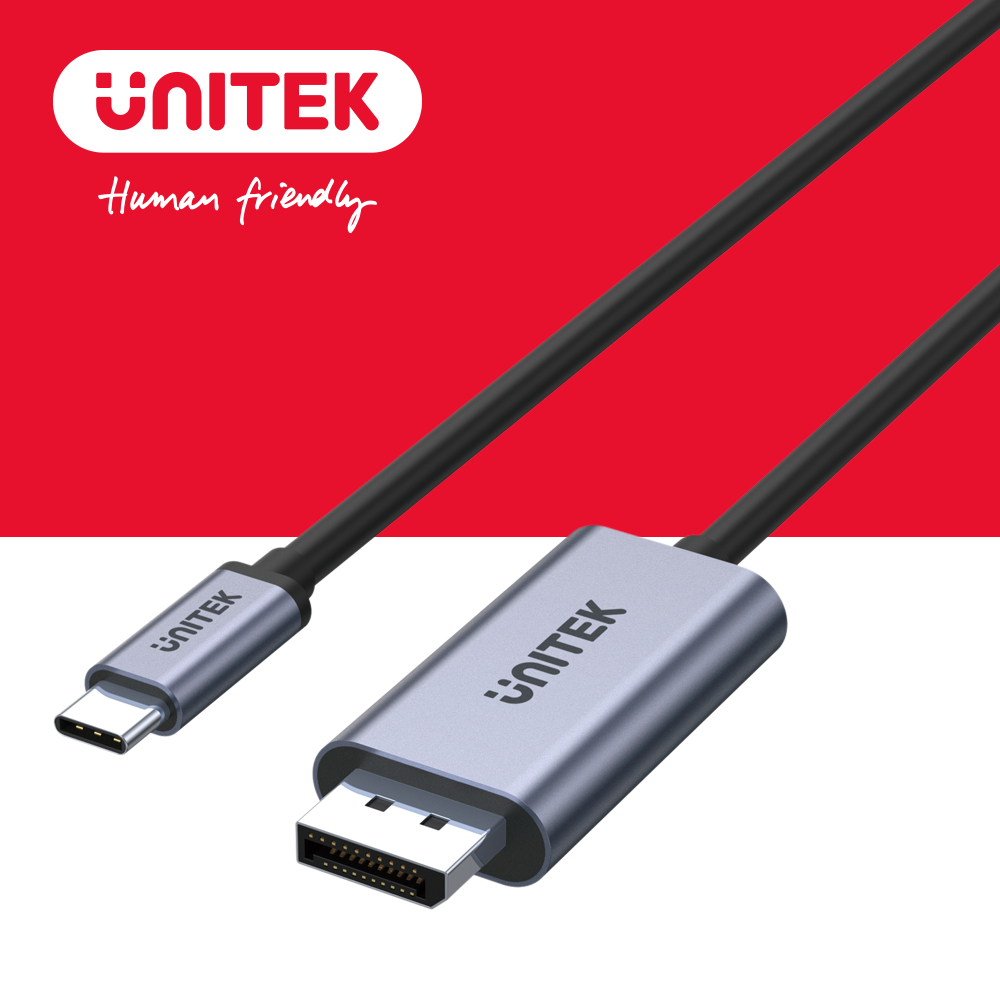UNITEK  4K 60Hz USB-C 轉 DisplayPort 1.2 影音線 2M  (Y-V1409A)
