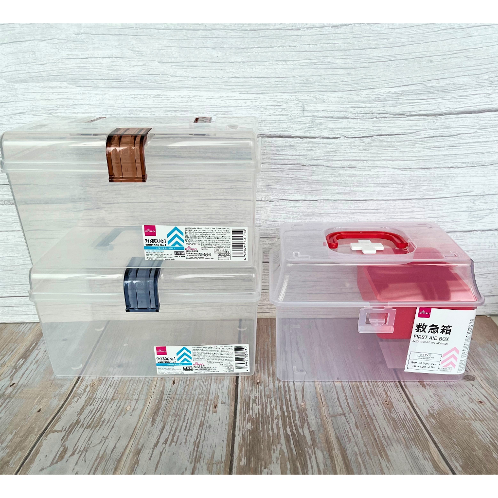 透明款手提收納盒置物盒急救箱醫護箱藥箱工具箱玩具箱簡約風 零件小物