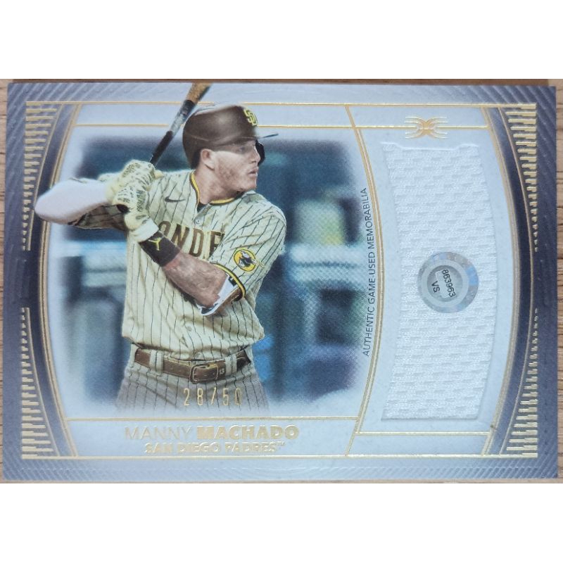 topps 2021 Manny Machado 限量28/50貼紙球衣卡