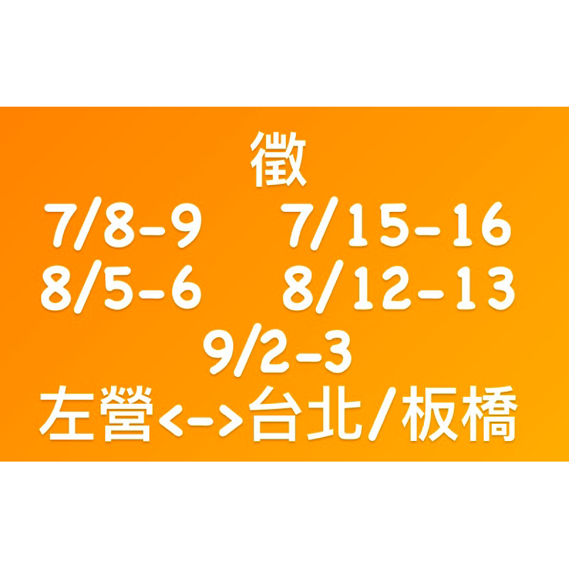 高鐵票根 左營台北 7、8、9月