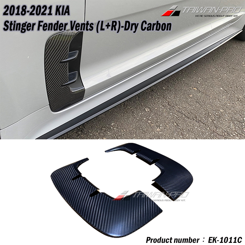 18 KIA Stinger GT版 葉子板飾板 熱壓卡夢 Carbon 裝飾 2018-2022 改裝套件★台灣製造★