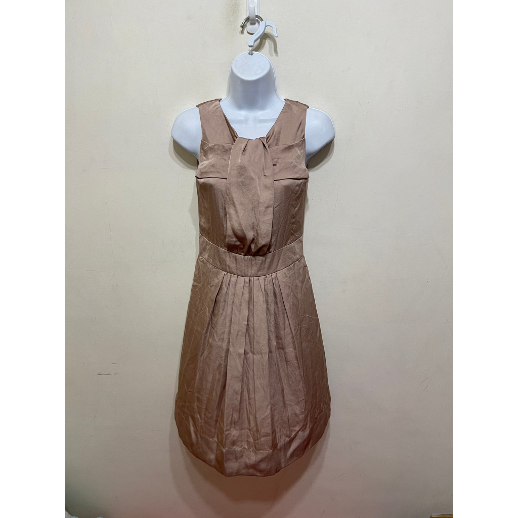 「 二手衣 」 iROO 女版無袖洋裝 38號（偏銅色）63