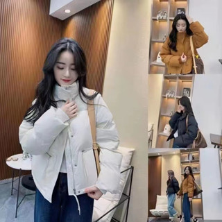 M-2XL 大尺碼外套 大尺碼棉服 麵包服 新款冬季時尚輕薄羽絨棉服女短款寬鬆加厚麵包服小個子外套