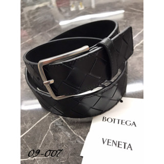 高雄凡賽斯歐洲精品 BOTTEGA VENETA BV 基本款 素面 黑色 編織皮帶 皮帶 腰帶