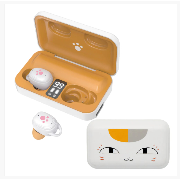 日版 cheero × 夏目友人帳 貓咪老師耳機 充電盒還能當作行動電源