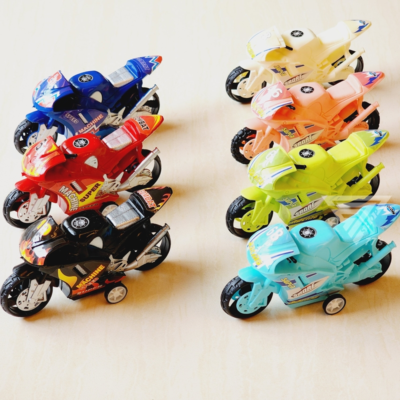 【台灣現貨】【塑膠多色重機摩托車/8款顏色】玩具摩托車 迴力車 仿真機車 Q版摩托車 小汽車玩具 玩具重機 回力玩具車