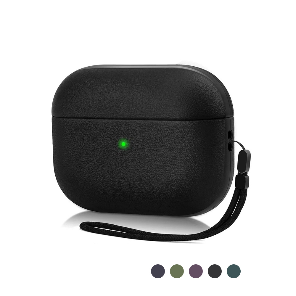 超高質感！簡約！ AirPods 3/4代 Pro 1/2/3代 保護套 防摔保護殼 蘋果無線耳機皮紋保護皮套