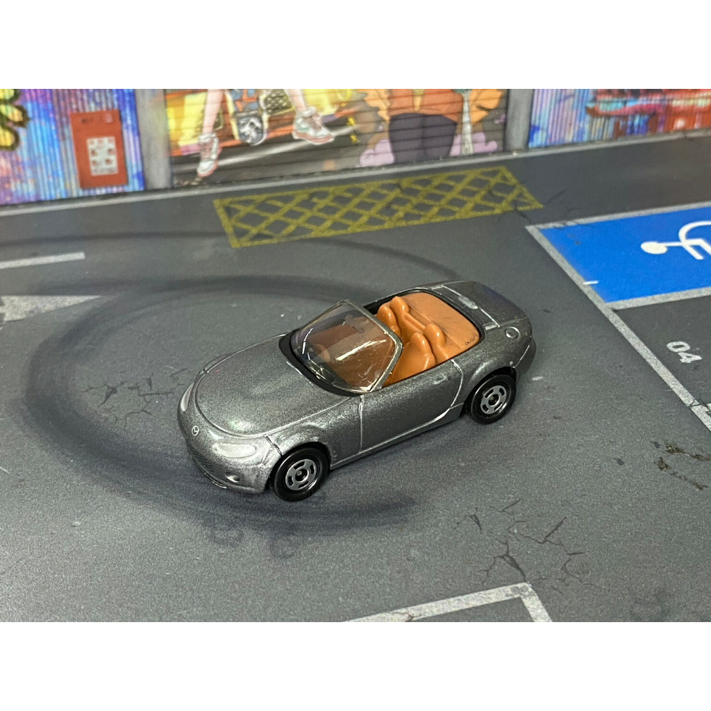 TOMICA-A08-無盒戰損-舊款-MAZDA ROADSTER-敞篷銀