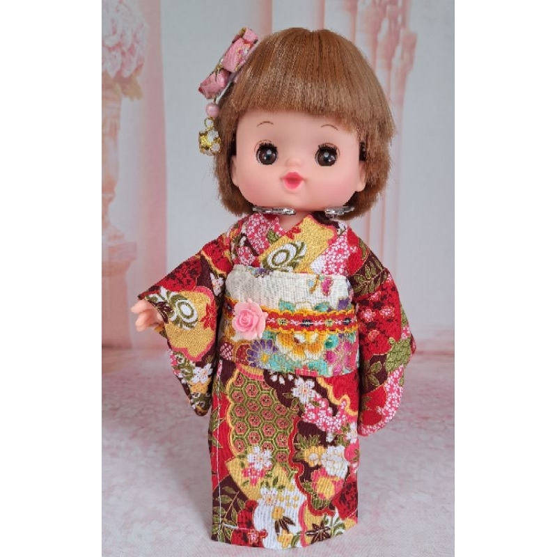 小禎ㄟ雜貨 小美樂娃娃服飾配件組 館主手製 小美樂娃娃和服 浴衣 娃娃和服  ( 美樂 伯寶行 小朵莉 紗奈可穿)