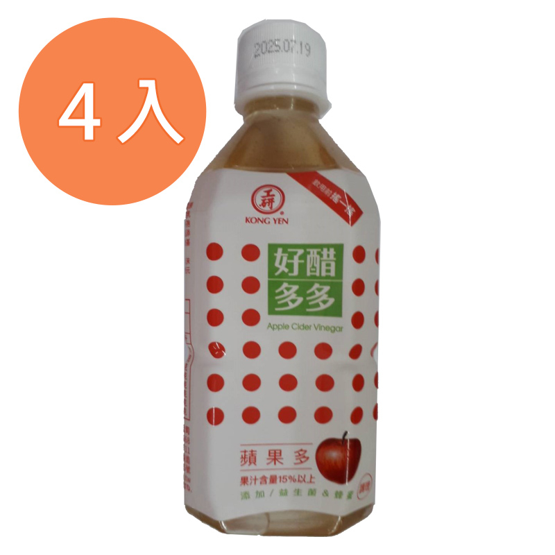 工研 好醋多多蘋果多 350ml(4入)/組【康鄰超市】