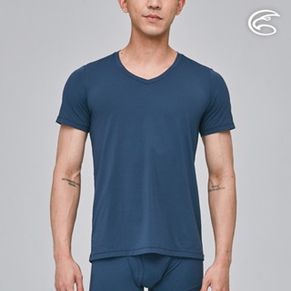 ADISI 男Tactel Pro短袖快乾排汗V領內衣AL2311079 (S-2XL) 海藍｜透氣 吸濕排汗 快乾