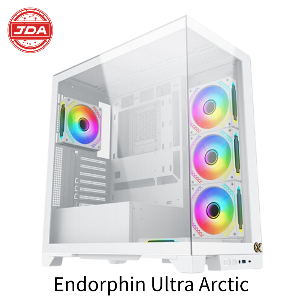 捷大電腦 富鈞 Endorphin Ultra Arctic 白 E-ATX 海景房 電腦機殼 電競機殼