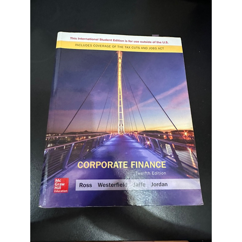 二手書 財務管理 公司理財 原文書 Corporate Finance 12版 附講義筆記 中國文化大學