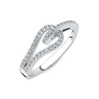【IR】穿越之心造型 純銀 女款戒指飾品