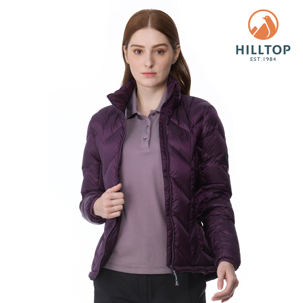 【HILLTOP山頂鳥】 羽絨短大衣 （可銜接GORE-TEX外件） 女款 深紫｜PF22XF17ECJ0