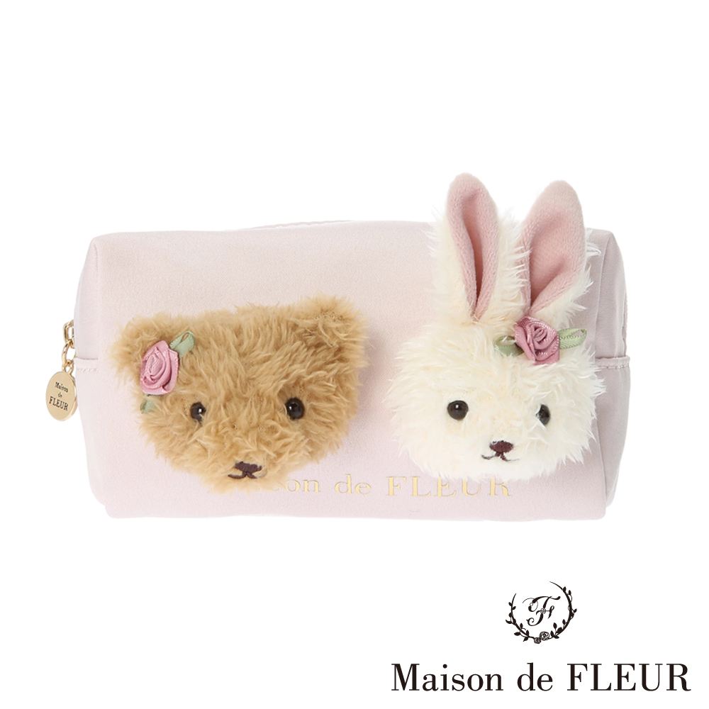 Maison de FLEUR 10週年系列可愛動物造型收納包(8A33FJJ2800)