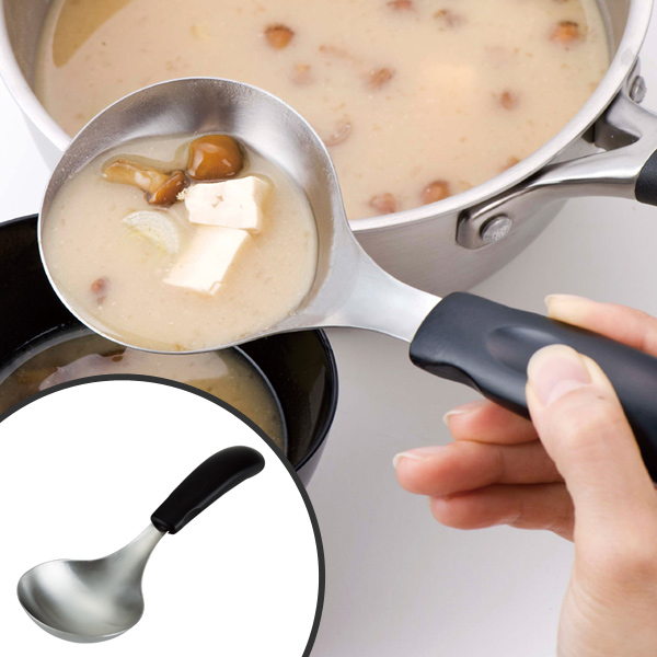 現貨💗日本製 KAI 貝印  18-8不鏽鋼 短柄湯勺 湯匙 料理家的逸品 分菜 適合平底鍋