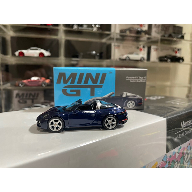 《咖小車庫》Mini GT 412 1/64 Porsche 911 Targa 4S Gentian Blue