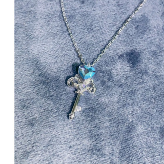 SWB Queen 採用施華洛世奇水晶製成 ⭐️愛心之鑰⭐️925純銀飾品 獨家設計款 純銀項鍊 鑰匙項鍊